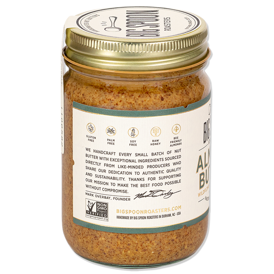 side of the jar of Almond Butter