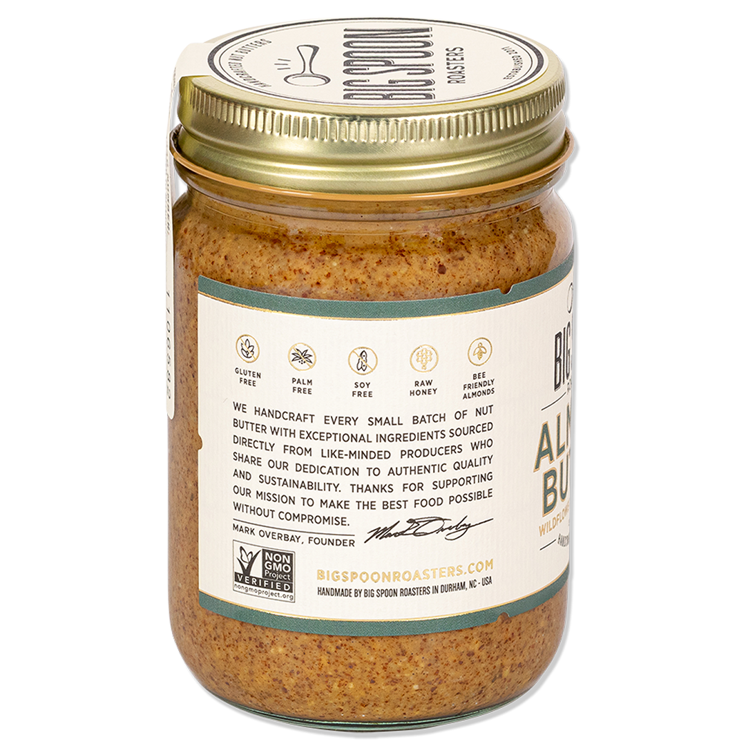side of the jar of Almond Butter