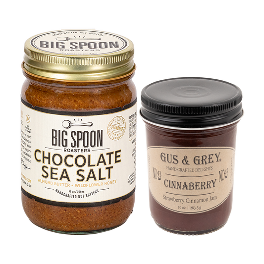 September Featured AB&J - Chocolate Sea Salt + Gus & Grey Strawberry Cinnamon Jam