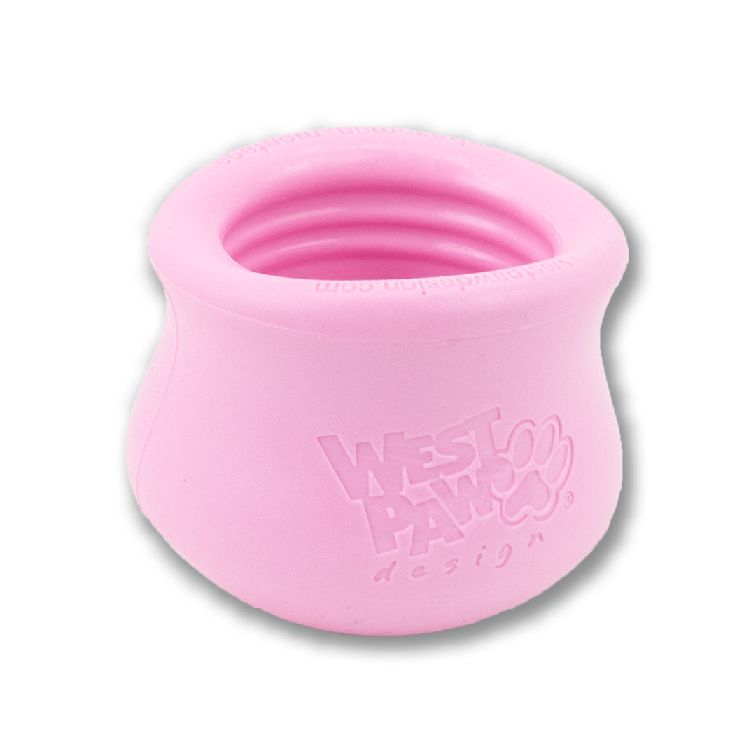 West Paw TOPPL dog toy in bubblegum pink, size small