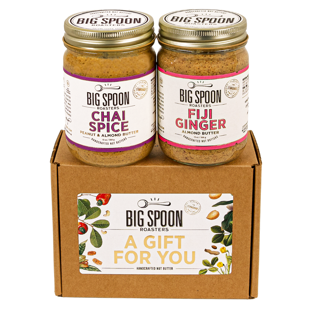 A Gift for You gift box with 13oz jars of Chai Spice and Fiji Ginger