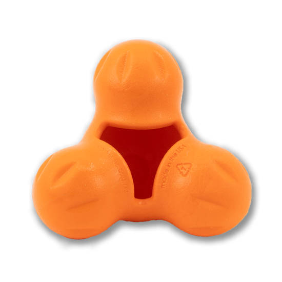 Tangerine West Paw Tux Toy - back