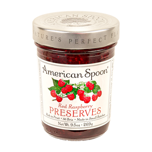9.5 oz jar of American Spoon Red Raspberry Preserves