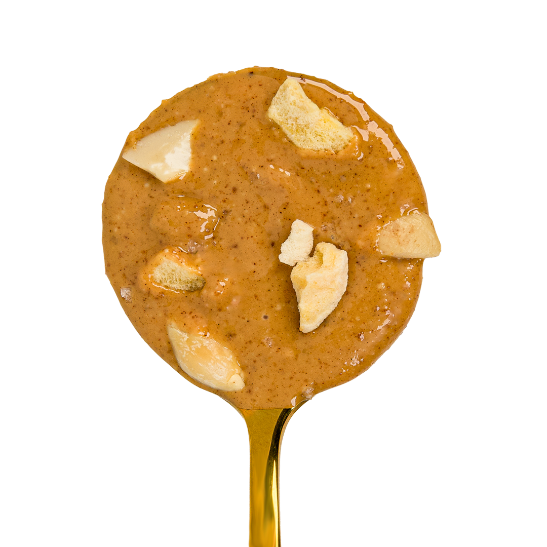 Bananas Foster Peanut & Cashew Butter with peanut and banana chunks