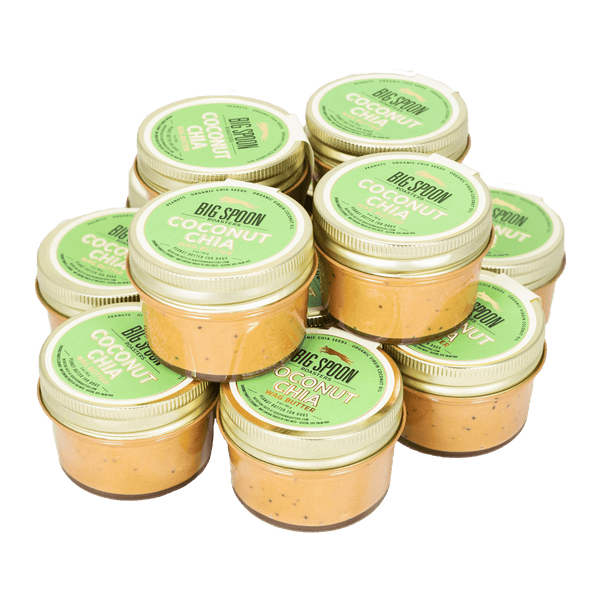12 mini jars of Coconut Chia Wag Butter