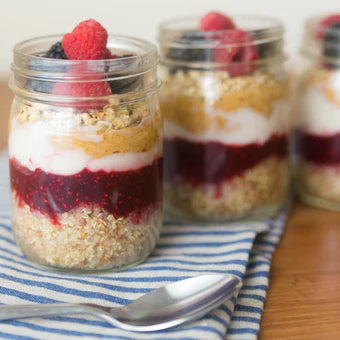 glass jars and parfaits