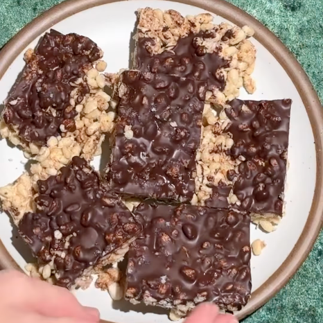 Chocolate Sea Salt Rice Krispie Treats