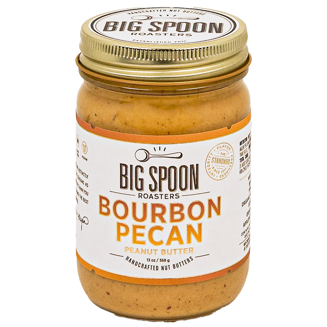 jar of Bourbon Pecan Peanut Butter