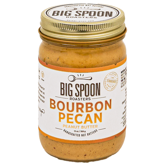 jar of Bourbon Pecan Peanut Butter