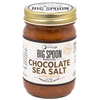 Jar of Big Spoon Roasters Chocolate Sea Salt Almond Butter on a white background