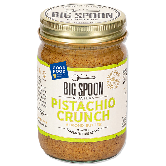 13oz jar of Pistachio Crunch Almond Butter