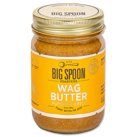 13oz jar of Wag Butter - Pumpkin Spice Recipe