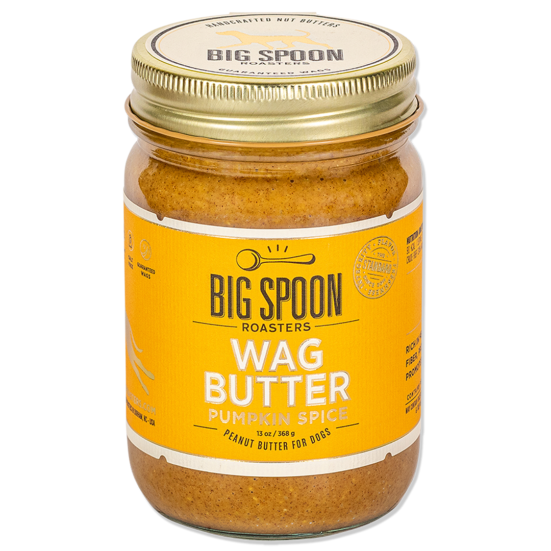 13oz jar of Wag Butter - Pumpkin Spice Recipe