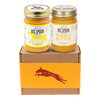 Two jars of Big Spoon Roasters nut butter - Banana Flax Wag Butter and Peanut Butter with Wildflower Honey on a branded box 