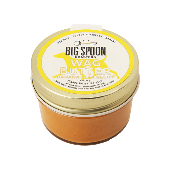 3oz jar of Banana Flax Wag Butter