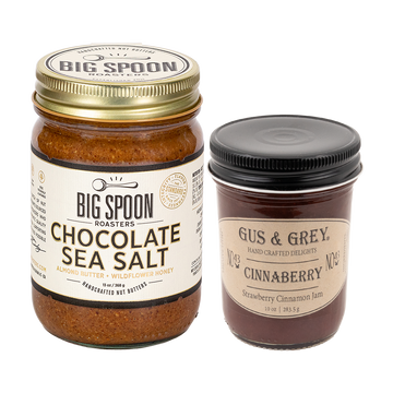 September Featured AB&J - Chocolate Sea Salt + Gus & Grey Strawberry Cinnamon Jam