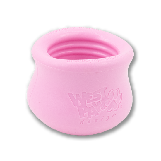 West Paw TOPPL dog toy in bubblegum pink, size small