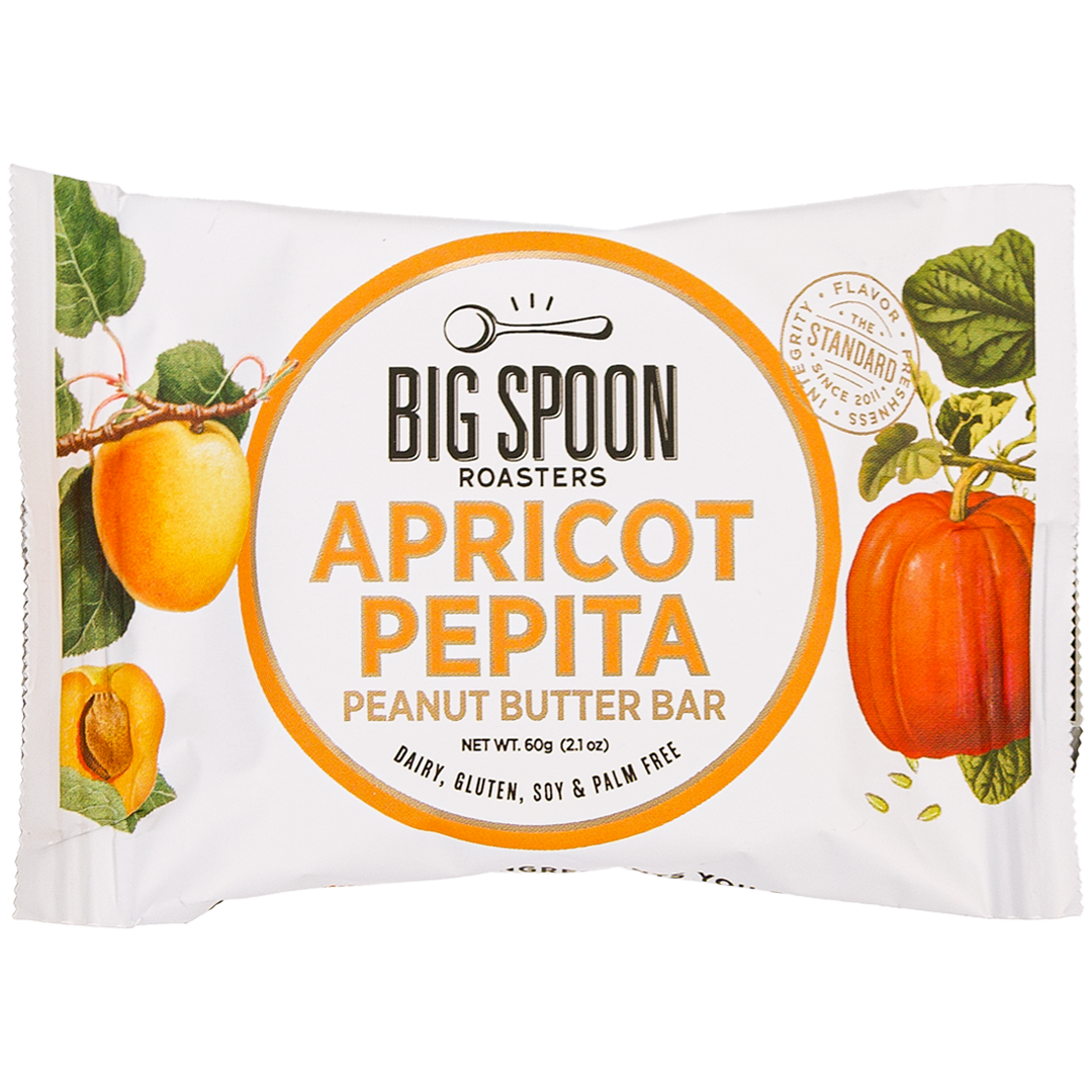 Apricot Pepita Peanut Butter Bar, packaged