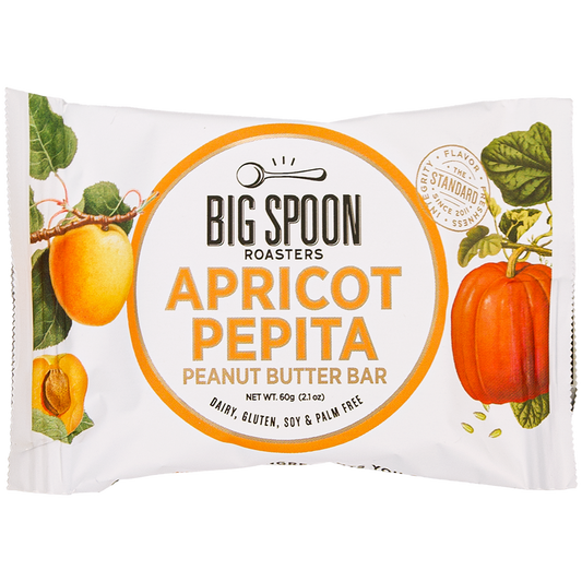 Apricot Pepita Peanut Butter Bar, packaged