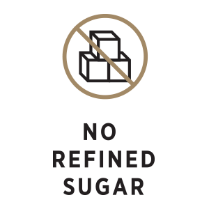 No refined sugar logo
