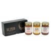 Big Spoon Roasters dark green gift box with three jars of nut butter