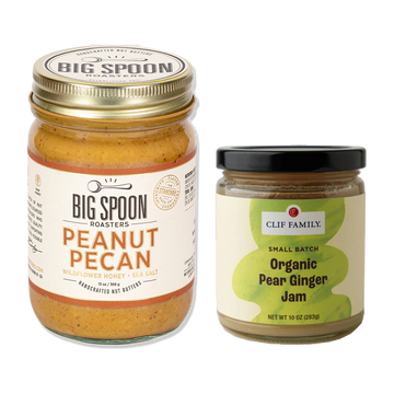 November Featured PB&J - Peanut Pecan + Clif Family Organic Pear Ginger Jam