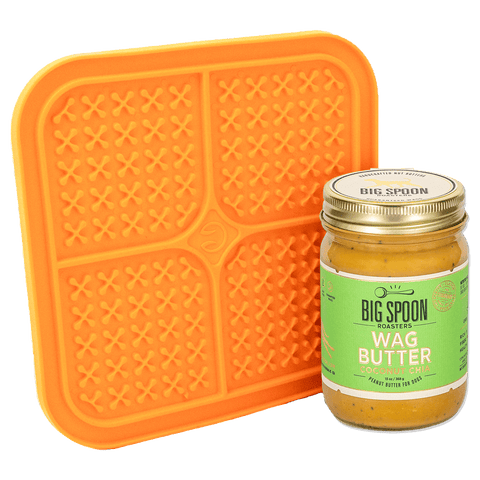 Lick mat with Coconut Chia Wag Butter