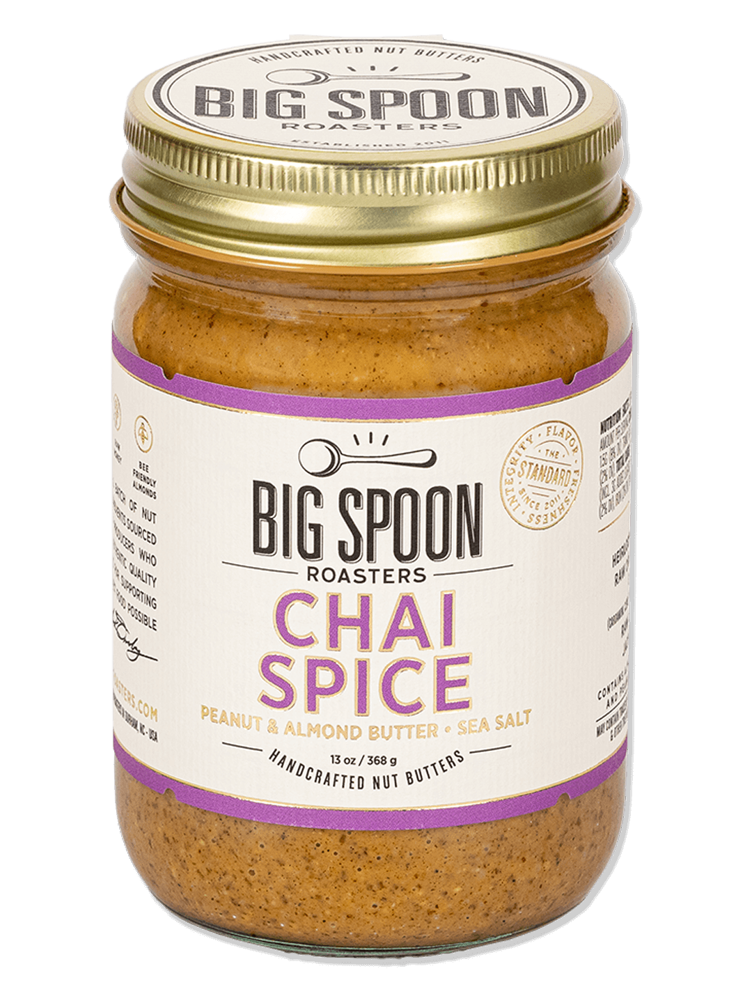 13oz jar of Chai Spice Peanut & Almond Butter