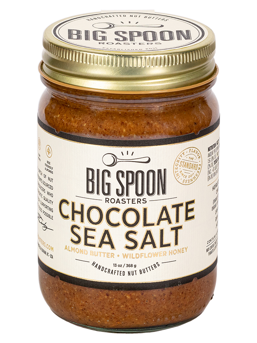 13oz jar of Chocolate Sea Salt Almond Butter