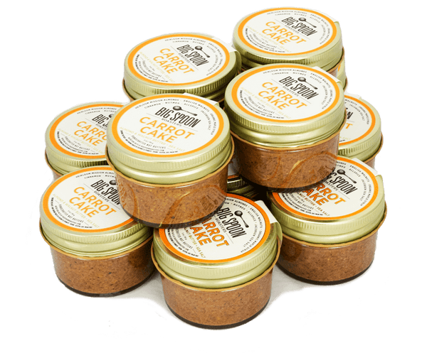 12 mini jars of Carrot Cake Almond & Walnut Butter