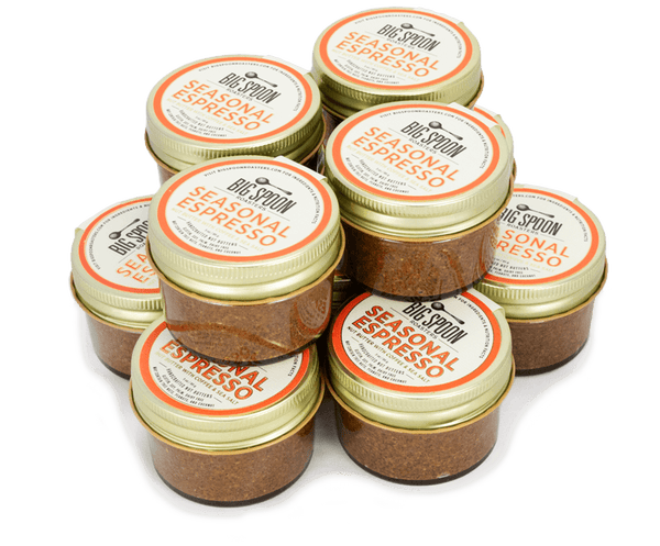 12 mini jars of Espresso Almond Butter